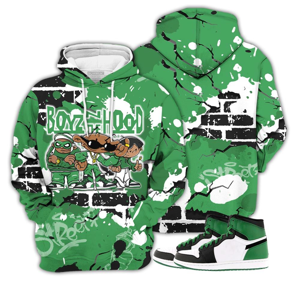 Boyz N The Hood Sneaker Shirt Match Lucky Green 1S, Jordan 1 Lucky Green Hoodie Sweatshirt Tee All Over Print MKO Shirt Boyz N The Hood Sneaker Shirt Match Lucky Green 1S, Jordan 1 Lucky Green Hoodie Sweatshirt Tee All Over Print MKO Shirt