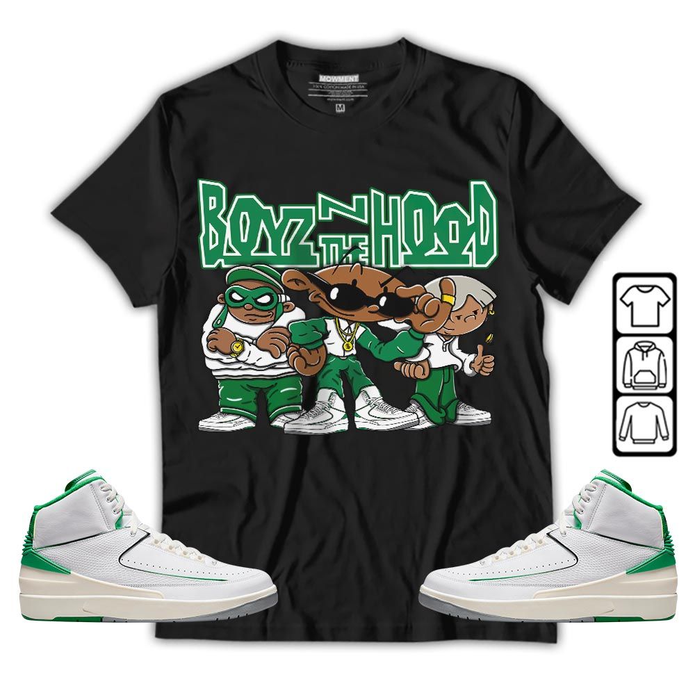 Boyz N The Hood Sneaker Shirt Match Lucky Green 2s, Jordan 2 Lucky Green MKO T-Shirt