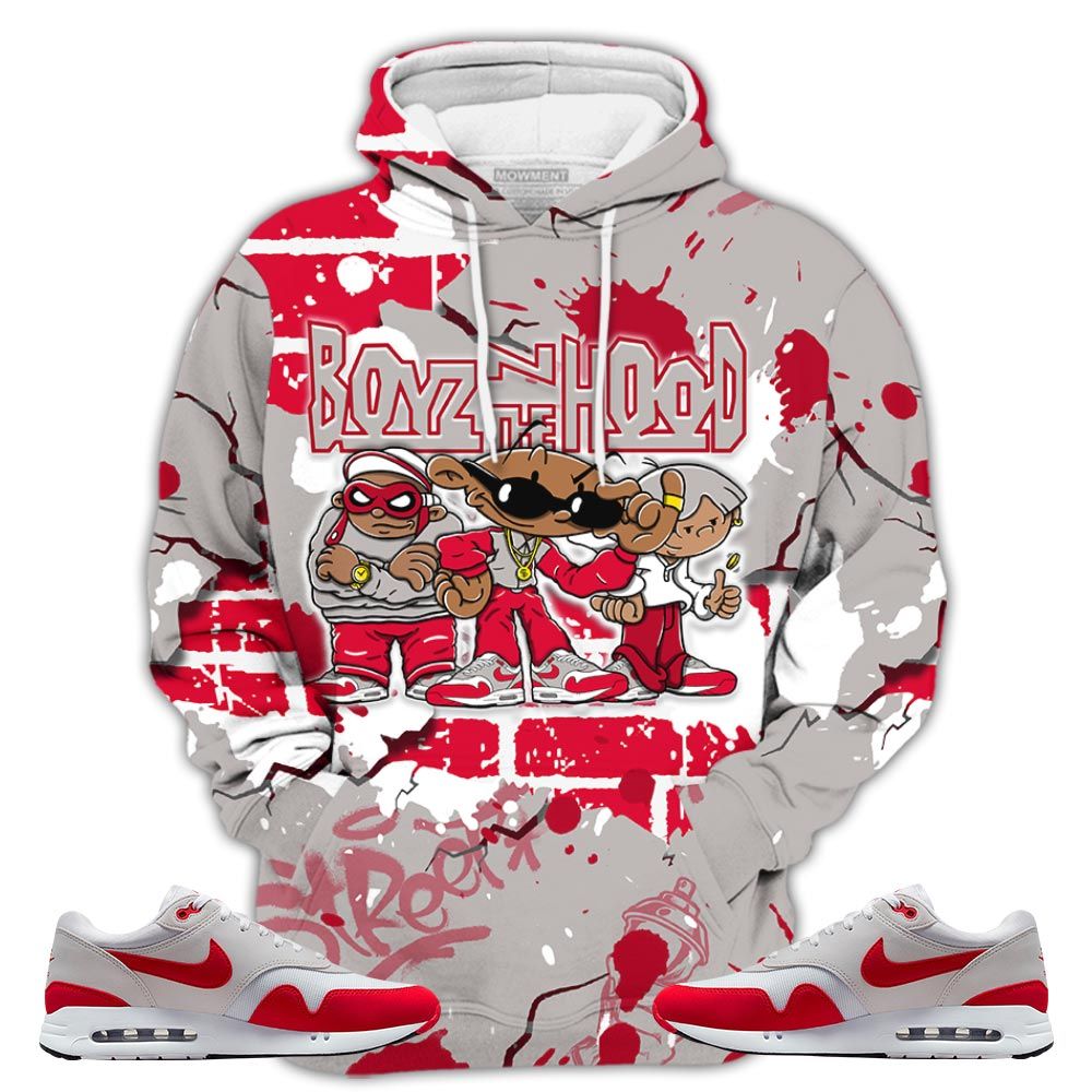 Boyz N The Hood Sneaker Shirt Match Max 1 86 University Red, Air Max 1 86 Big Bubble Hoodie Sweatshirt Tee All Over Print MKO Shirt Boyz N The Hood Sneaker Shirt Match Max 1 86 University Red, Air Max 1 86 Big Bubble Hoodie Sweatshirt Tee All Over Print MKO Shirt