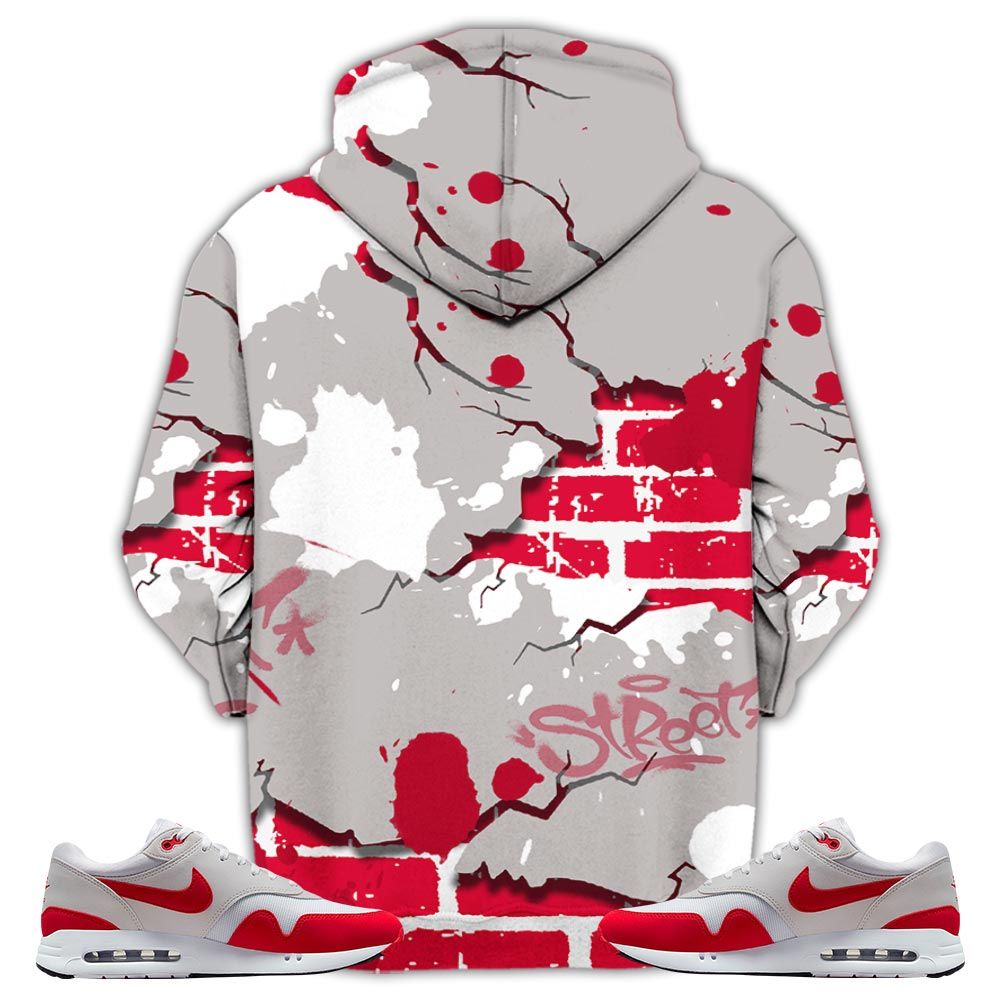 Boyz N The Hood Sneaker Shirt Match Max 1 86 University Red, Air Max 1 86 Big Bubble Hoodie Sweatshirt Tee All Over Print MKO Shirt