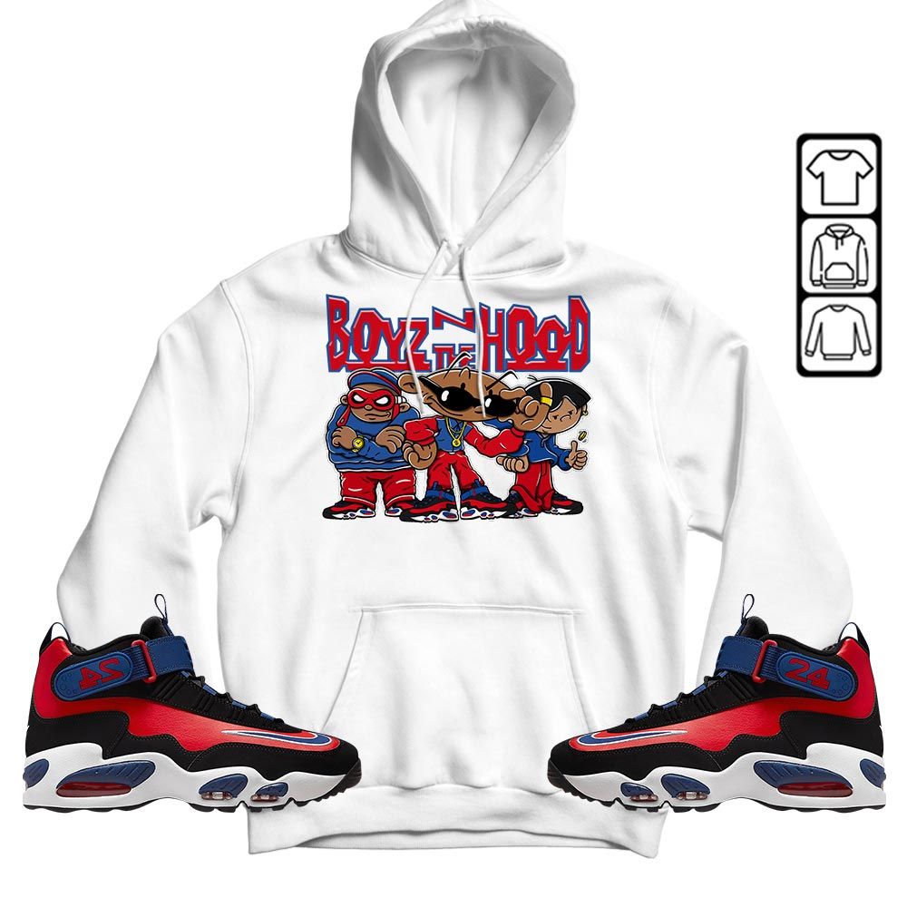 Boyz N The Hood Sneaker Shirt Match Max 1 Navy Red Black, Air Griffey Max 1 Black Red Navy Blue MKO T-Shirt
