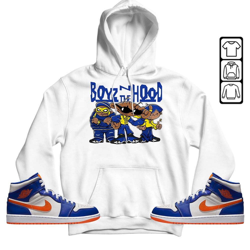 Boyz N The Hood Sneaker Shirt Match Mid Knicks 1s, Jordan 1 Mid Knicks MKO T-Shirt