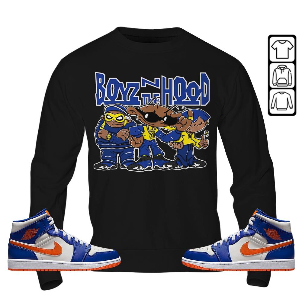 Boyz N The Hood Sneaker Shirt Match Mid Knicks 1s, Jordan 1 Mid Knicks MKO T-Shirt Boyz N The Hood Sneaker Shirt Match Mid Knicks 1s, Jordan 1 Mid Knicks MKO T-Shirt