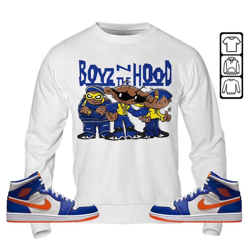 Boyz N The Hood Sneaker Shirt Match Mid Knicks 1s, Jordan 1 Mid Knicks MKO T-Shirt Boyz N The Hood Sneaker Shirt Match Mid Knicks 1s, Jordan 1 Mid Knicks MKO T-Shirt