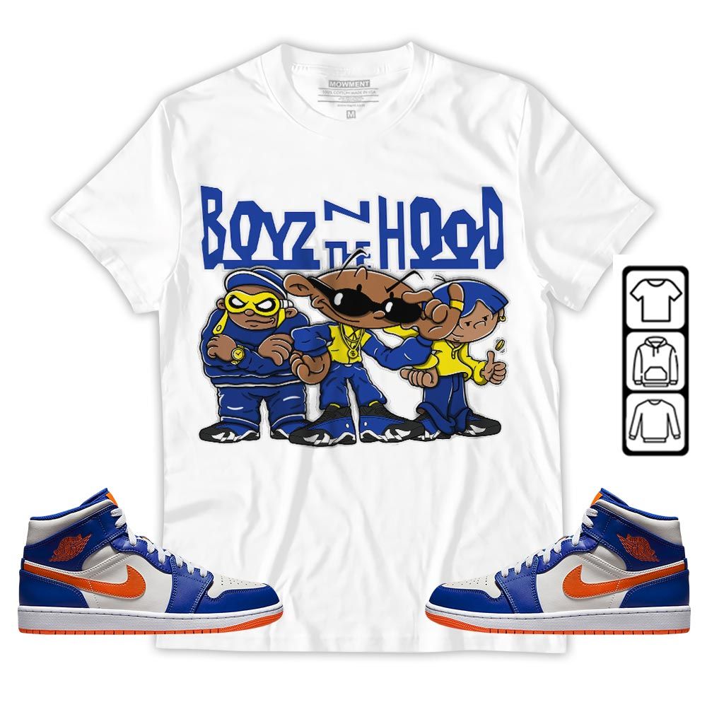 Boyz N The Hood Sneaker Shirt Match Mid Knicks 1s, Jordan 1 Mid Knicks MKO T-Shirt Boyz N The Hood Sneaker Shirt Match Mid Knicks 1s, Jordan 1 Mid Knicks MKO T-Shirt