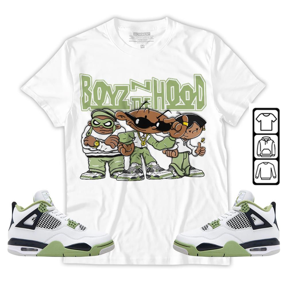 Boyz N The Hood Sneaker Shirt Match Retro Oil Green 4s, Jordan 4 Oil Green MKO T-Shirt