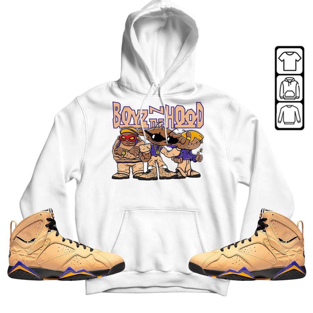 Boyz N The Hood Sneaker Shirt Match Vachetta Tan 7s, Jordan 7 SE Afrobeats MKO T-Shirt