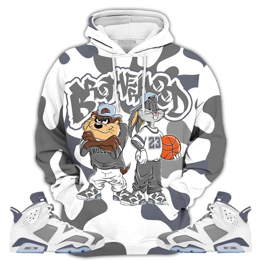 Brotherhood Bunny 03 Sneaker Shirt Match Retro Cool Grey 6S, Jordan 6 Cool Grey Hoodie Sweatshirt Tee All Over Print MKO Shirt