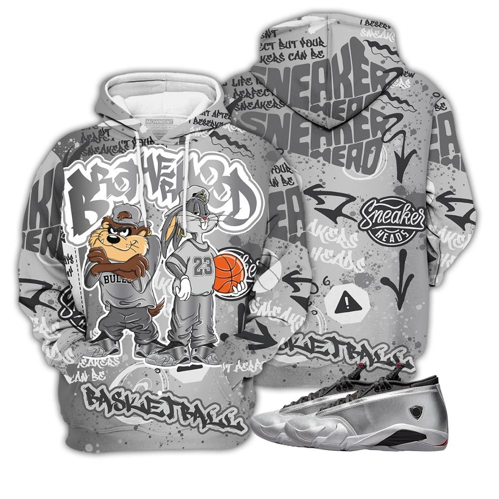 Brotherhood Bunny Sneaker Shirt Match 14 Low Metallic Silver, Jordan 14 Metallic Silver Hoodie Sweatshirt Tee All Over Print MKO Shirt Brotherhood Bunny Sneaker Shirt Match 14 Low Metallic Silver, Jordan 14 Metallic Silver Hoodie Sweatshirt Tee All Over Print MKO Shirt