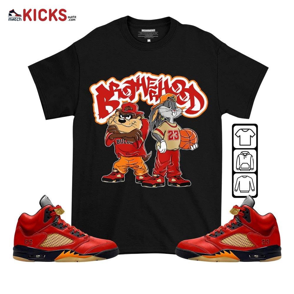 Brotherhood Bunny Sneaker Shirt Match 5 Dunk On Mars, Jordan 5 Mars For Her MKO T-Shirt