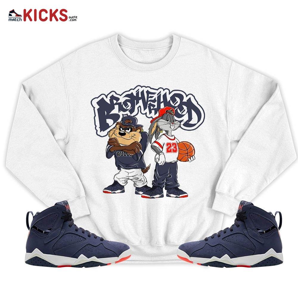 Brotherhood Bunny Sneaker Shirt Match 7 Neutral Indigo, Jordan 7 Quai 54 MKO T-Shirt Brotherhood Bunny Sneaker Shirt Match 7 Neutral Indigo, Jordan 7 Quai 54 MKO T-Shirt