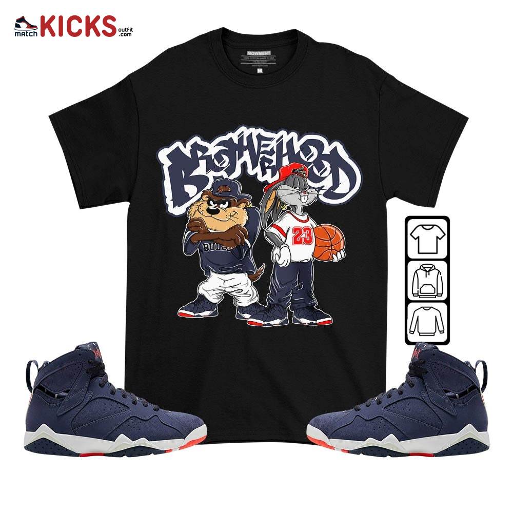Brotherhood Bunny Sneaker Shirt Match 7 Neutral Indigo, Jordan 7 Quai 54 MKO T-Shirt Brotherhood Bunny Sneaker Shirt Match 7 Neutral Indigo, Jordan 7 Quai 54 MKO T-Shirt