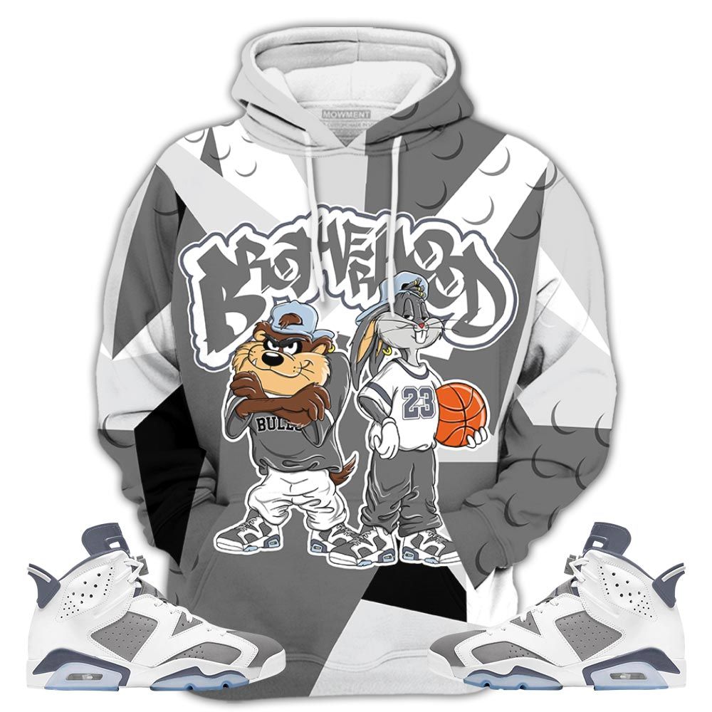 Brotherhood Bunny Sneaker Shirt Match Retro Cool Grey 6S, Jordan 6 Cool Grey Hoodie Sweatshirt Tee All Over Print MKO Shirt