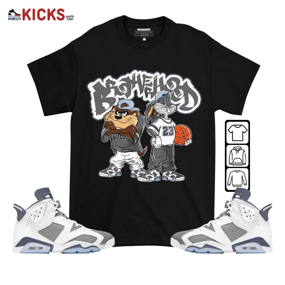 Brotherhood Bunny Sneaker Shirt Match Retro Cool Grey 6s, Jordan 6 Cool Grey MKO T-Shirt