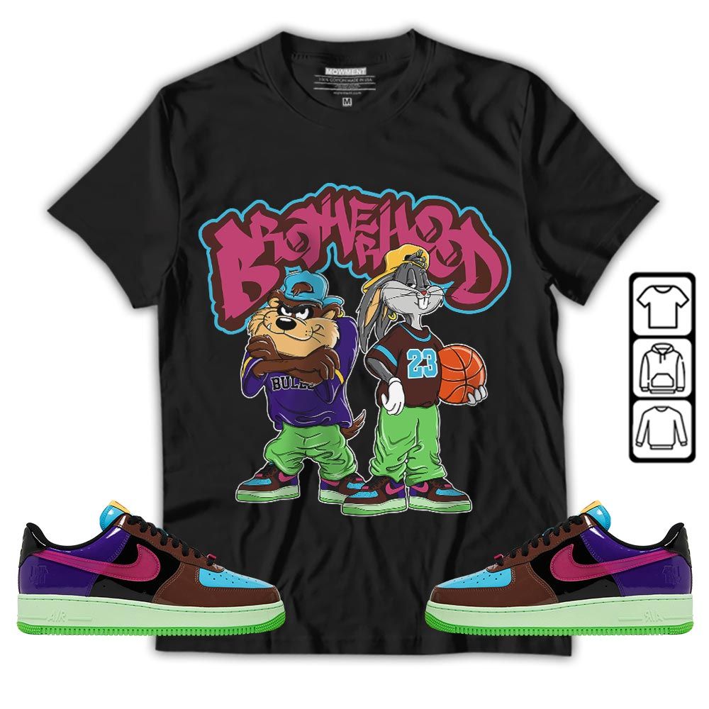 Brotherhood Bunny Tazmanian Sneaker Shirt Match AF 1 Low SP Pink Prime, Air Force 1 Undefeated Pink Prime MKO T-Shirt