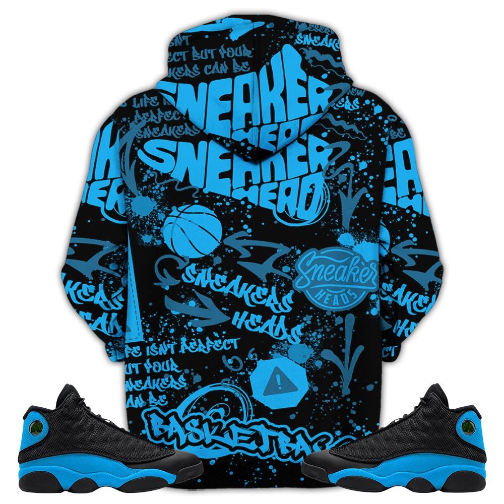 Brotherhood Bunny Tazmanian Sneaker Shirt Match Black University Blue 13S, Jordan 13 Black University Blue 2022 Hoodie Sweatshirt Tee All Over Print MKO Shirt