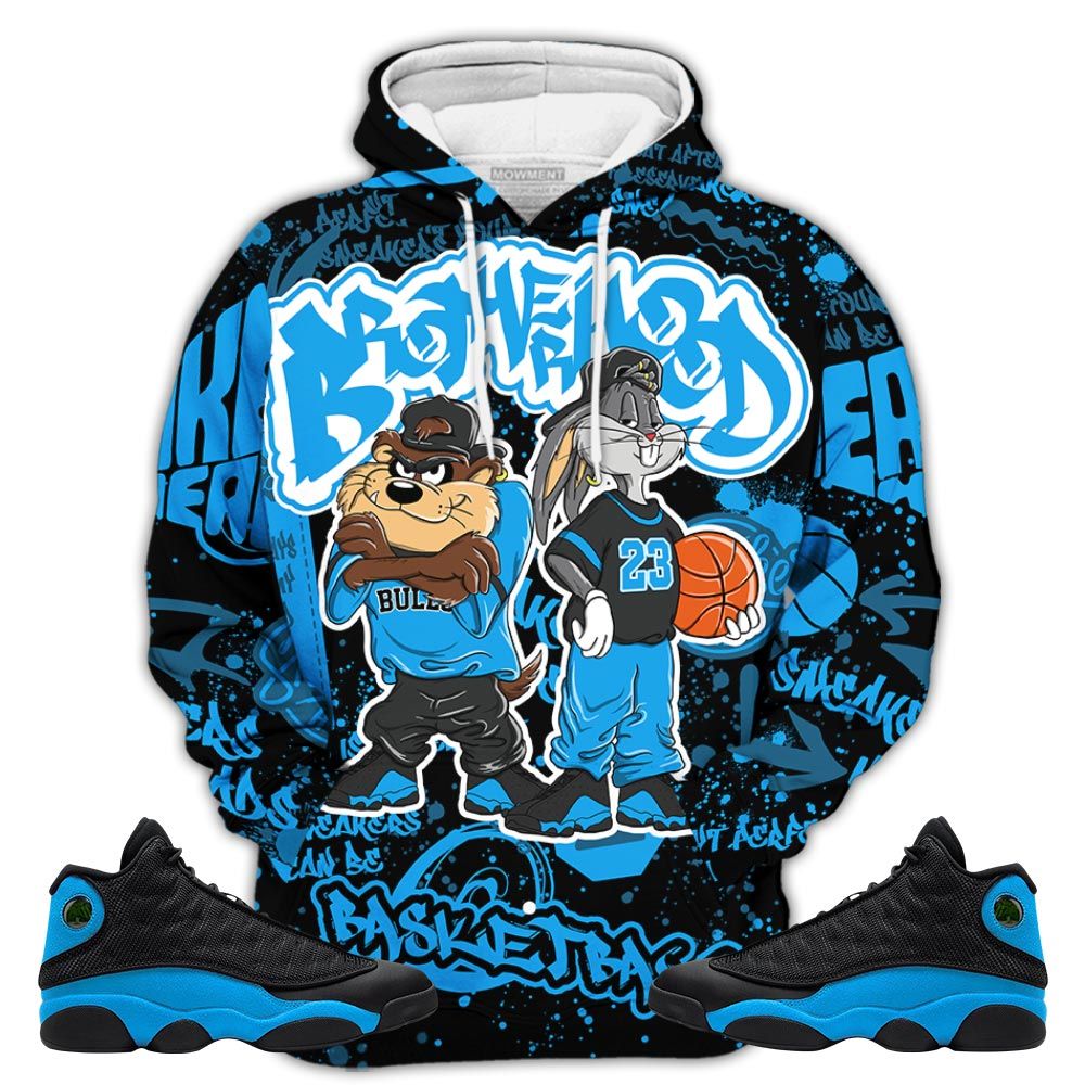 Brotherhood Bunny Tazmanian Sneaker Shirt Match Black University Blue 13S, Jordan 13 Black University Blue 2022 Hoodie Sweatshirt Tee All Over Print MKO Shirt Brotherhood Bunny Tazmanian Sneaker Shirt Match Black University Blue 13S, Jordan 13 Black University Blue 2022 Hoodie Sweatshirt Tee All Over Print MKO Shirt