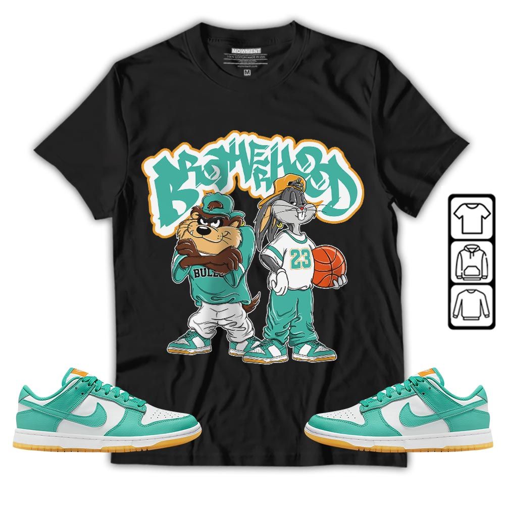 Brotherhood Bunny Tazmanian Sneaker Shirt Match Dunk Low Turquoise, Dunk Low Teal Zeal MKO T-Shirt Brotherhood Bunny Tazmanian Sneaker Shirt Match Dunk Low Turquoise, Dunk Low Teal Zeal MKO T-Shirt
