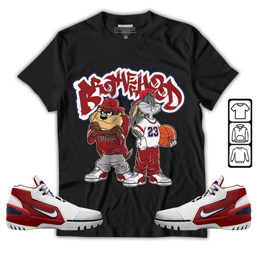 Brotherhood Bunny Tazmanian Sneaker Shirt Match Generation First Game, Air Zoom Generation First Game MKO T-Shirt