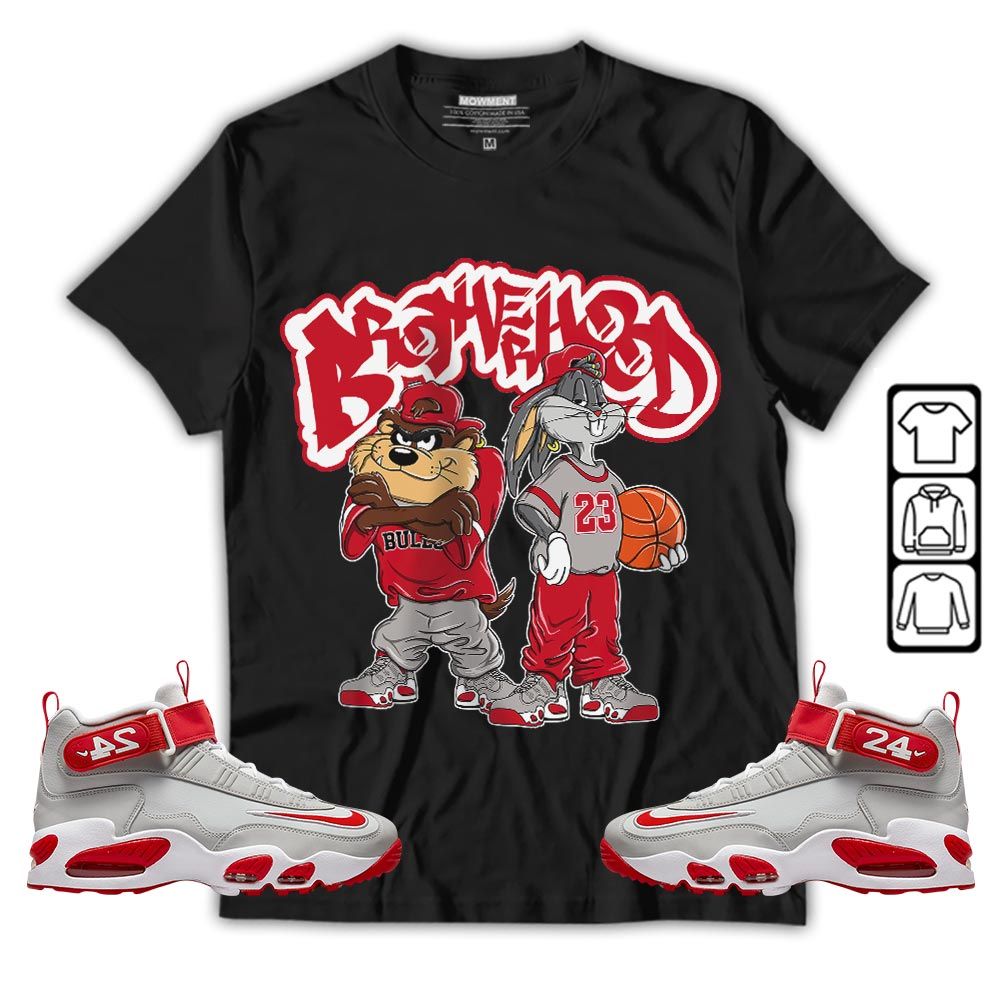 Brotherhood Bunny Tazmanian Sneaker Shirt Match Griffey Max 1 University Reds, Air Griffey Max 1 Gray Reds MKO T-Shirt Brotherhood Bunny Tazmanian Sneaker Shirt Match Griffey Max 1 University Reds, Air Griffey Max 1 Gray Reds MKO T-Shirt