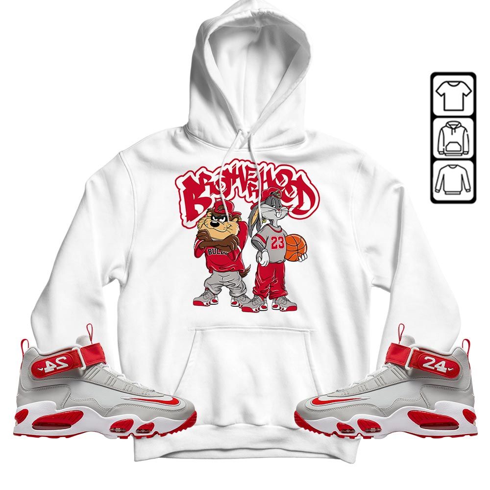 Brotherhood Bunny Tazmanian Sneaker Shirt Match Griffey Max 1 University Reds, Air Griffey Max 1 Gray Reds MKO T-Shirt