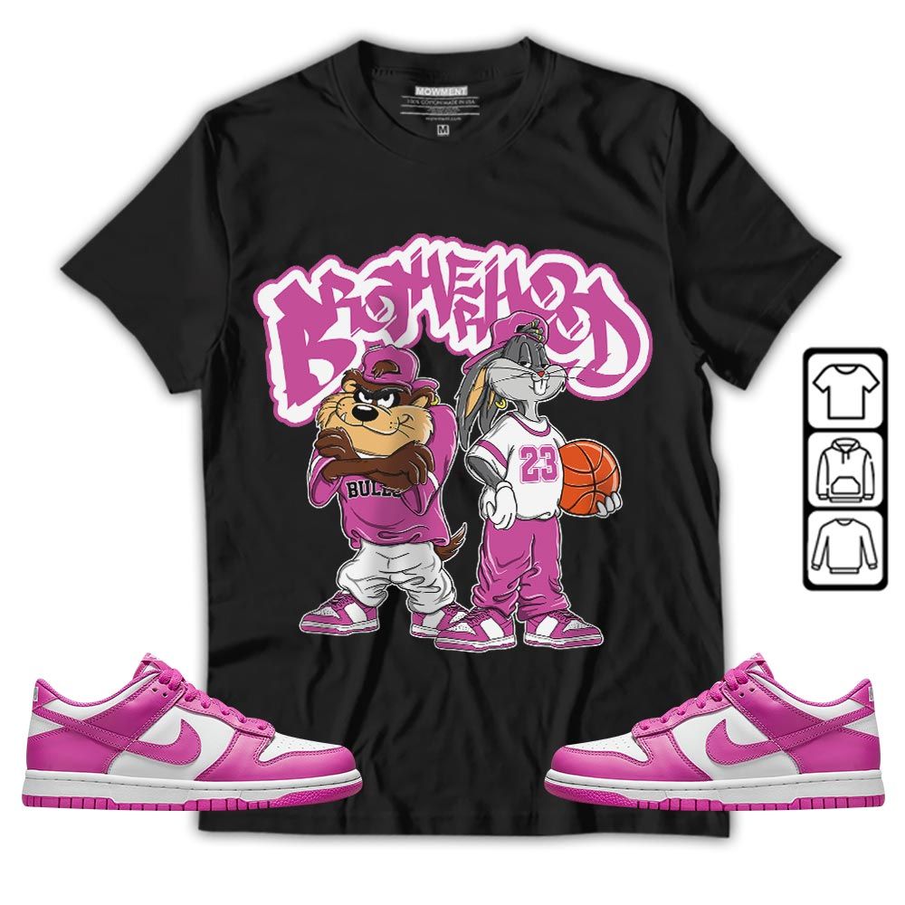 Brotherhood Bunny Tazmanian Sneaker Shirt Match GS Active Fuchsia, Dunk Low Active Fuchsia MKO T-Shirt Brotherhood Bunny Tazmanian Sneaker Shirt Match GS Active Fuchsia, Dunk Low Active Fuchsia MKO T-Shirt