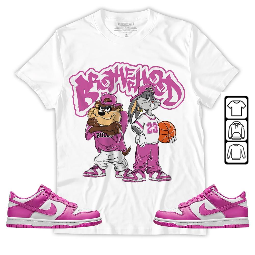 Brotherhood Bunny Tazmanian Sneaker Shirt Match GS Active Fuchsia, Dunk Low Active Fuchsia MKO T-Shirt Brotherhood Bunny Tazmanian Sneaker Shirt Match GS Active Fuchsia, Dunk Low Active Fuchsia MKO T-Shirt
