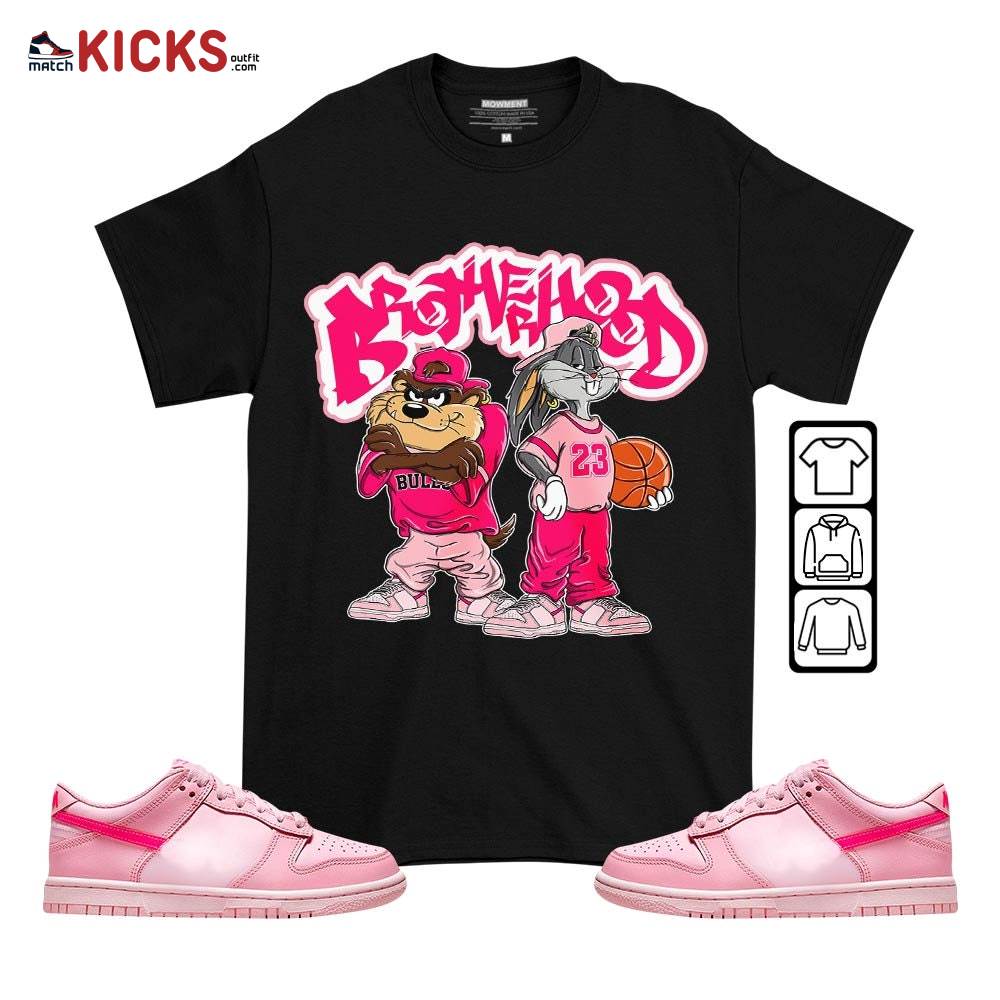 Brotherhood Bunny Tazmanian Sneaker Shirt Match Low Triple Pink, Dunk Low Triple Pink MKO T-Shirt