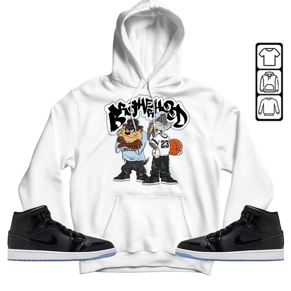 Brotherhood Bunny Tazmanian Sneaker Shirt Match Space Jam 1s, Jordan 1 Mid Space Jam MKO Hoodie Brotherhood Bunny Tazmanian Sneaker Shirt Match Space Jam 1s, Jordan 1 Mid Space Jam MKO Hoodie