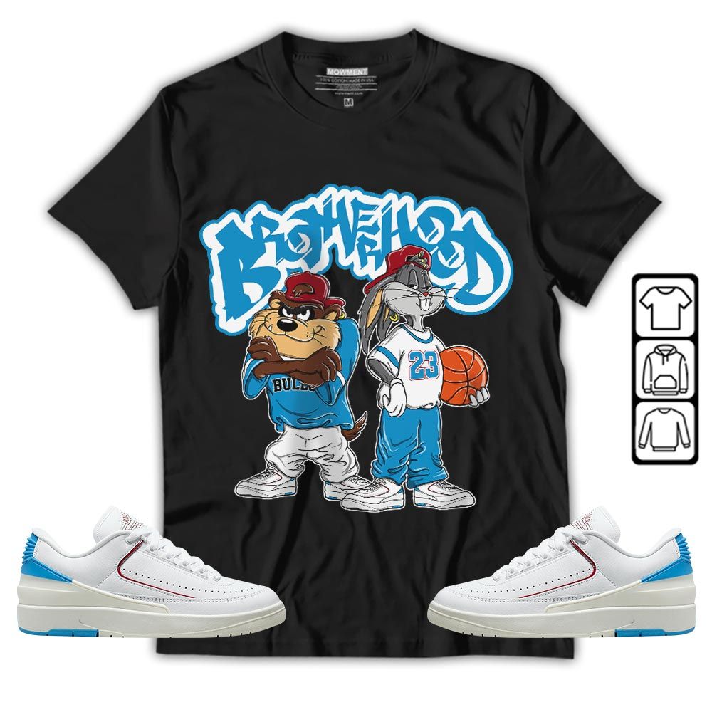 Brotherhood Bunny Tazmanian Sneaker Shirt Match University To Chicago 2s, Jordan 2 Low Blue To Chicago MKO T-Shirt Brotherhood Bunny Tazmanian Sneaker Shirt Match University To Chicago 2s, Jordan 2 Low Blue To Chicago MKO T-Shirt
