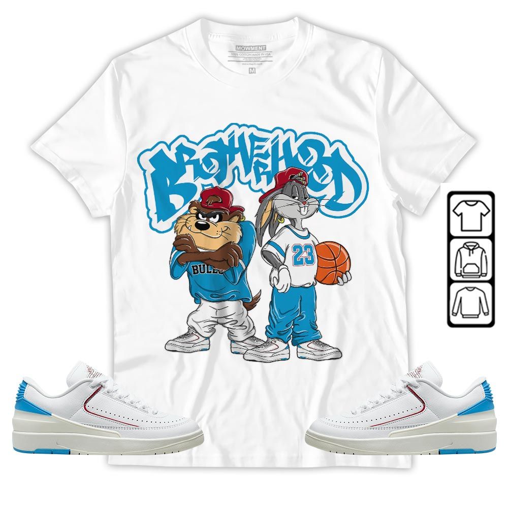 Brotherhood Bunny Tazmanian Sneaker Shirt Match University To Chicago 2s, Jordan 2 Low Blue To Chicago MKO T-Shirt Brotherhood Bunny Tazmanian Sneaker Shirt Match University To Chicago 2s, Jordan 2 Low Blue To Chicago MKO T-Shirt