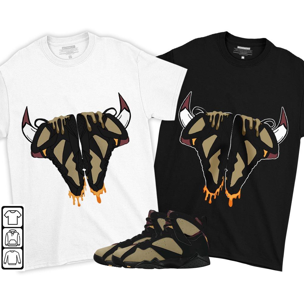 Buffalo Drip Sneaker Shirt Match Black Cherrywood 7s, Jordan 7 Black Olive MKO T-Shirt Buffalo Drip Sneaker Shirt Match Black Cherrywood 7s, Jordan 7 Black Olive MKO T-Shirt