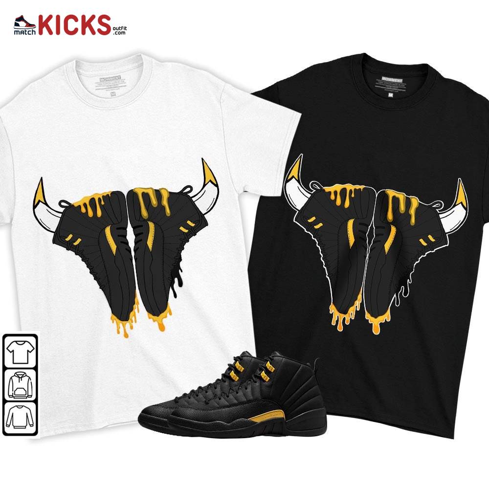 Buffalo Drip Sneaker Shirt Match Black Taxi 12s, Jordan 12 Retro Black Taxi MKO T-Shirt Buffalo Drip Sneaker Shirt Match Black Taxi 12s, Jordan 12 Retro Black Taxi MKO T-Shirt