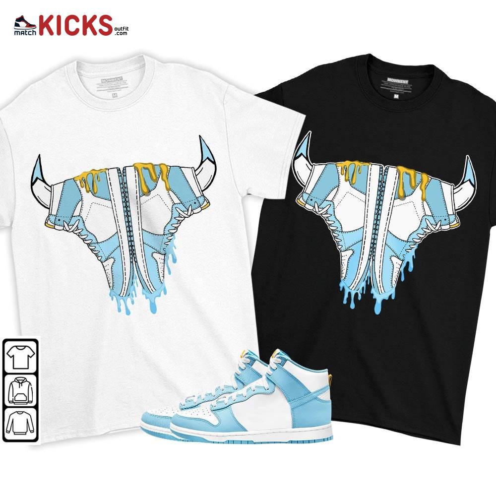 Buffalo Drip Sneaker Shirt Match Dunk High Blue Chill, Dunk High Homer Simpson MKO T-Shirt