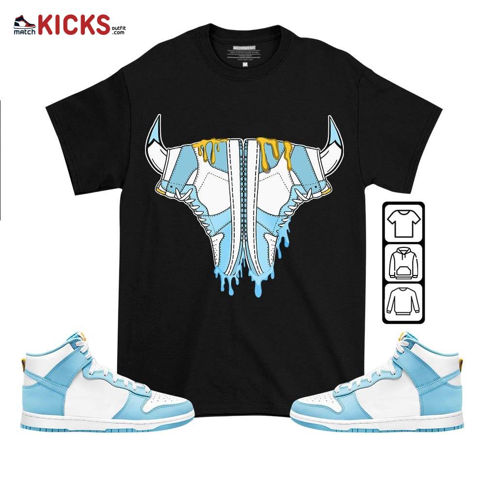 Buffalo Drip Sneaker Shirt Match Dunk High Blue Chill, Dunk High Homer Simpson MKO T-Shirt