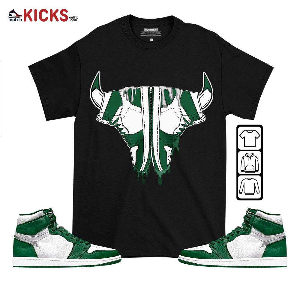 Buffalo Drip Sneaker Shirt Match High Gorge Green 1s, Jordan 1 Retro High Gorge Green MKO T-Shirt