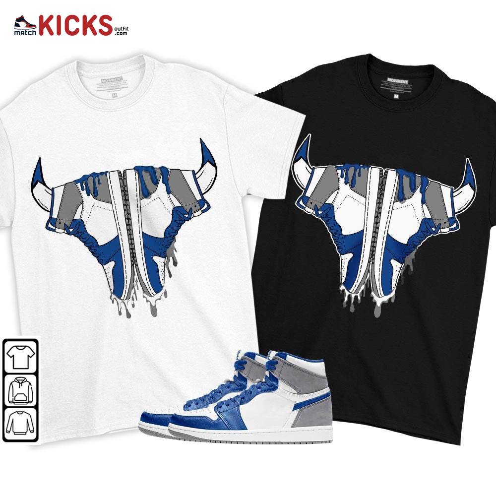 Buffalo Drip Sneaker Shirt Match True Blue 1s, Jordan 1 High OG True Blue MKO T-Shirt Buffalo Drip Sneaker Shirt Match True Blue 1s, Jordan 1 High OG True Blue MKO T-Shirt