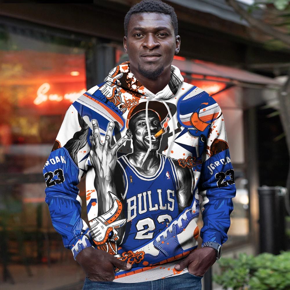 Bull 23 Jordan Sneaker Shirt Match Mid Knicks 1S, Jordan 1 Mid Knicks Hoodie Sweatshirt Tee All Over Print MKO Shirt Bull 23 Jordan Sneaker Shirt Match Mid Knicks 1S, Jordan 1 Mid Knicks Hoodie Sweatshirt Tee All Over Print MKO Shirt