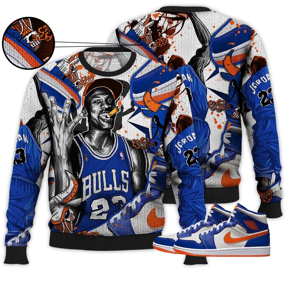 Bull 23 Jordan Sneaker Shirt Match Mid Knicks 1S, Jordan 1 Mid Knicks Hoodie Sweatshirt Tee All Over Print MKO Shirt Bull 23 Jordan Sneaker Shirt Match Mid Knicks 1S, Jordan 1 Mid Knicks Hoodie Sweatshirt Tee All Over Print MKO Shirt