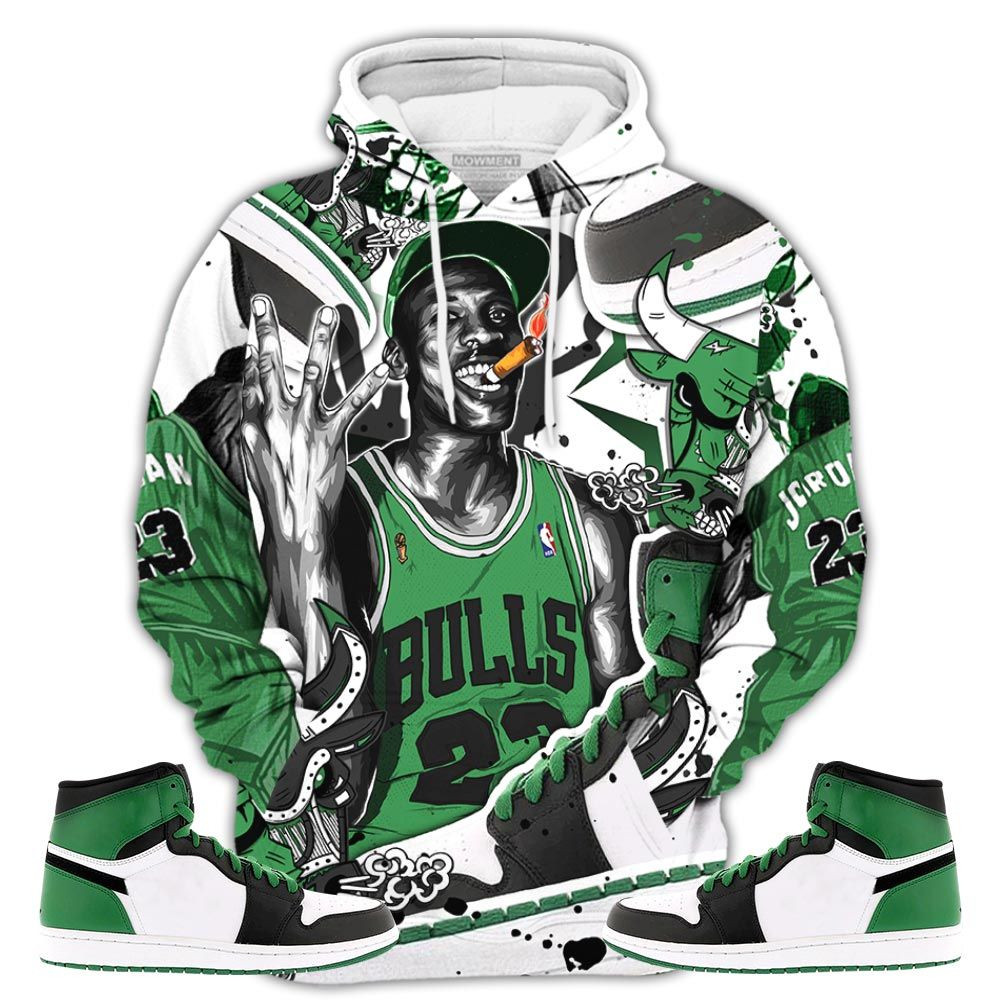 Bull 23 Jordan Sneaker Shirt Match Og Celtics 1S, Jordan 1 High Og Celtics Hoodie Sweatshirt Tee All Over Print MKO Shirt Bull 23 Jordan Sneaker Shirt Match Og Celtics 1S, Jordan 1 High Og Celtics Hoodie Sweatshirt Tee All Over Print MKO Shirt