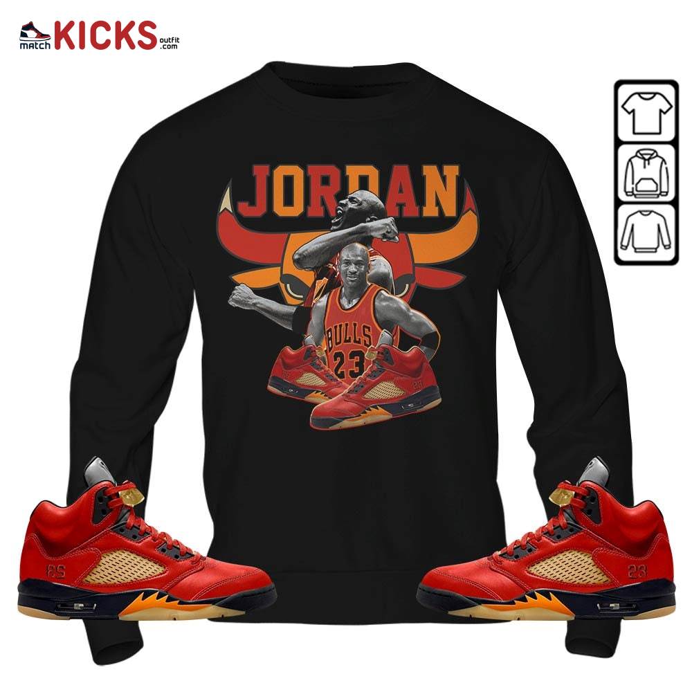 Bull Jordan Sneaker Shirt Match 5 Dunk On Mars, Jordan 5 Mars For Her MKO Sweatshirt Bull Jordan Sneaker Shirt Match 5 Dunk On Mars, Jordan 5 Mars For Her MKO Sweatshirt