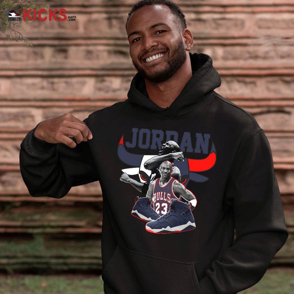 Bull Jordan Sneaker Shirt Match 7 Neutral Indigo, Jordan 7 Quai 54 MKO T-Shirt Bull Jordan Sneaker Shirt Match 7 Neutral Indigo, Jordan 7 Quai 54 MKO T-Shirt