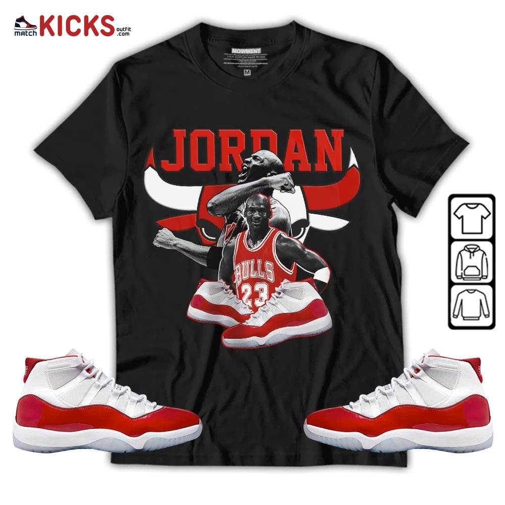 Bull Jordan Sneaker Shirt Match Cherry 11s, Jordan 11 Retro Cherry MKO T-Shirt