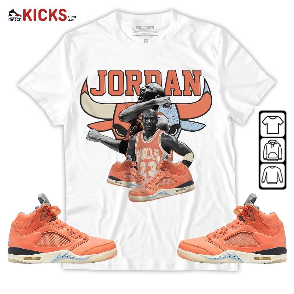Bull Jordan Sneaker Shirt Match Crimson Bliss 5s, Jordan 5 DJ Khaled Crimson Bliss MKO T-Shirt