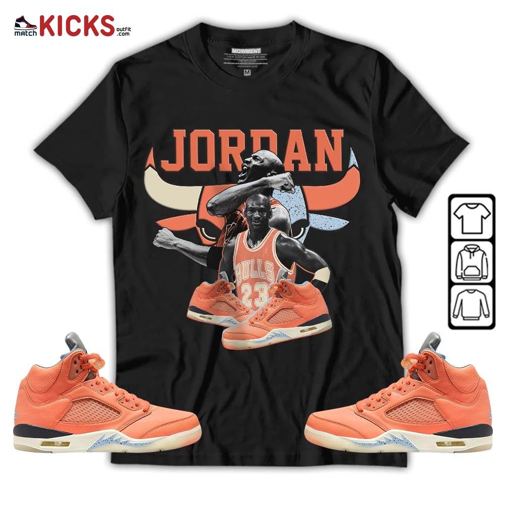 Bull Jordan Sneaker Shirt Match Crimson Bliss 5s, Jordan 5 DJ Khaled Crimson Bliss MKO T-Shirt