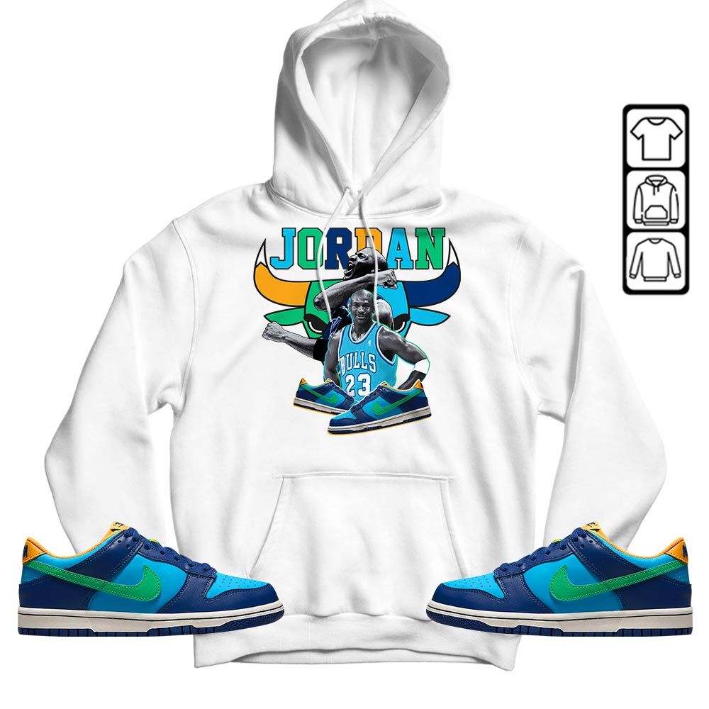 Bull Jordan Sneaker Shirt Match Dunk Low GS Kyrie, Dunk Low GS Electric Algae MKO T-Shirt