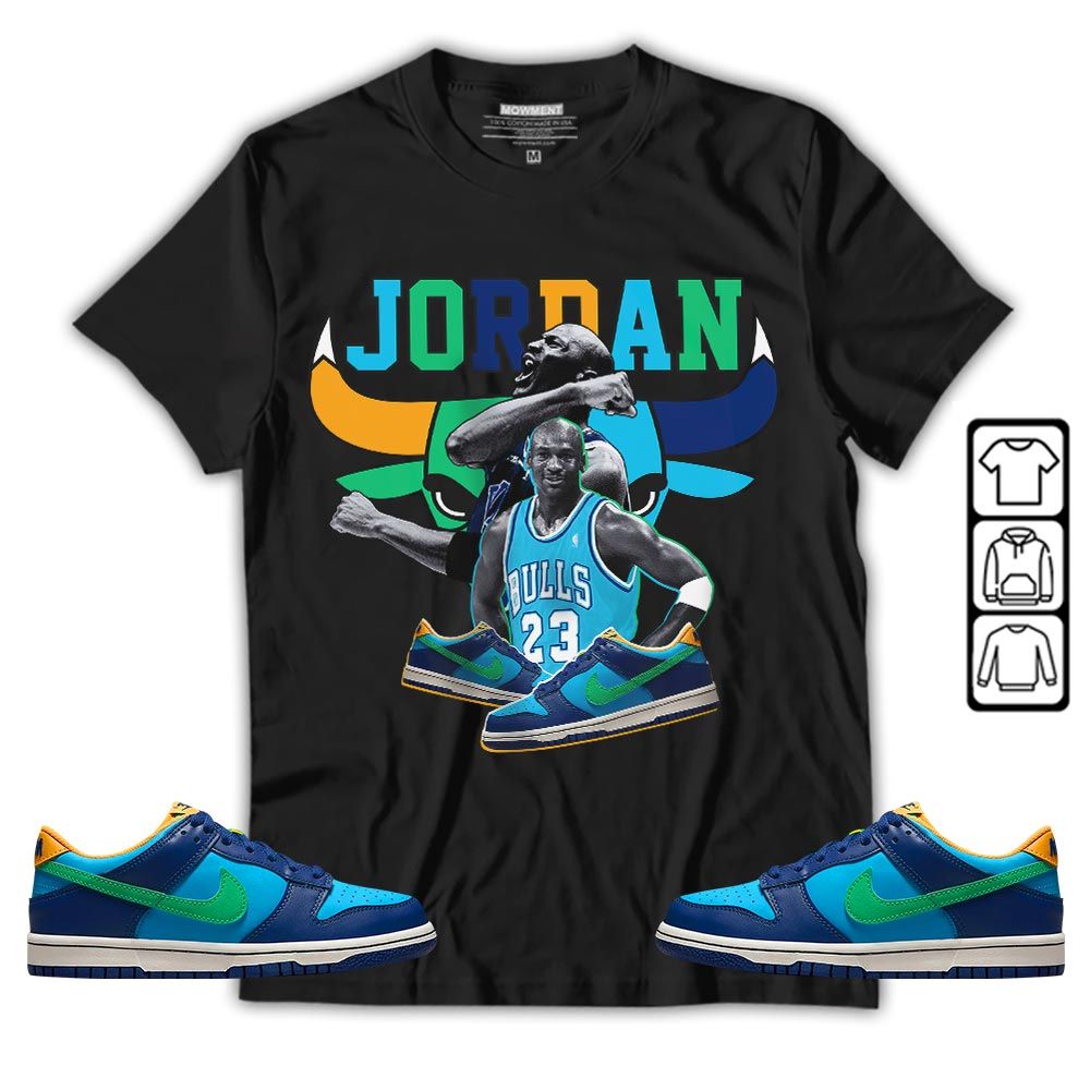Bull Jordan Sneaker Shirt Match Dunk Low GS Kyrie, Dunk Low GS Electric Algae MKO T-Shirt Bull Jordan Sneaker Shirt Match Dunk Low GS Kyrie, Dunk Low GS Electric Algae MKO T-Shirt