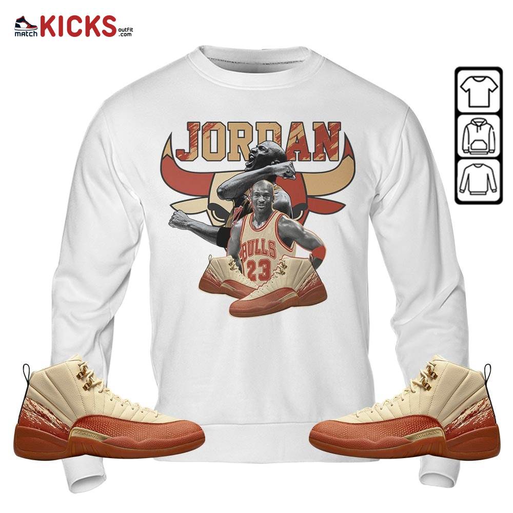 Bull Jordan Sneaker Shirt Match Eastside Golf 12s, Jordan 12 Retro Eastside Golf MKO Sweatshirt Bull Jordan Sneaker Shirt Match Eastside Golf 12s, Jordan 12 Retro Eastside Golf MKO Sweatshirt