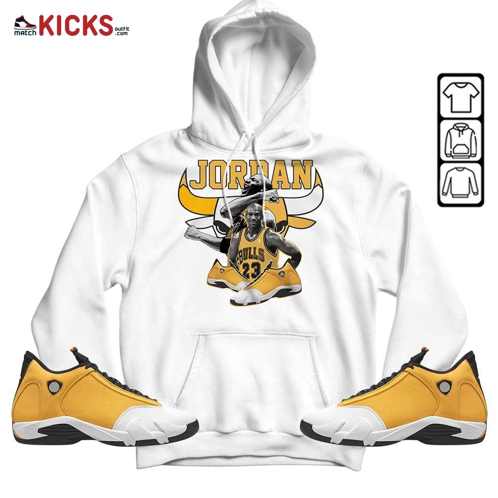Bull Jordan Sneaker Shirt Match Light Ginger 14s, Jordan 14 Retro Light Ginger MKO Hoodie Bull Jordan Sneaker Shirt Match Light Ginger 14s, Jordan 14 Retro Light Ginger MKO Hoodie