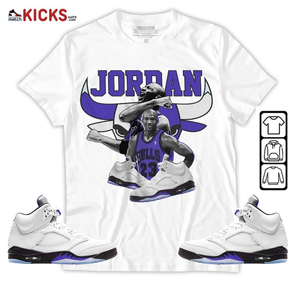 Bull Jordan Sneaker Shirt Match Retro Concord 5s, Jordan 5 Retro Concord MKO Hoodie